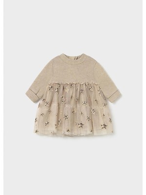 Mayoral Kışlık Kız Bebek Elbise - Bej