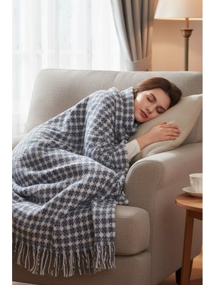 Comfort Craft Pamuklu Balkon ve Koltuk Battaniyesi - 130X170 cm Yumuşak Dokulu Şal