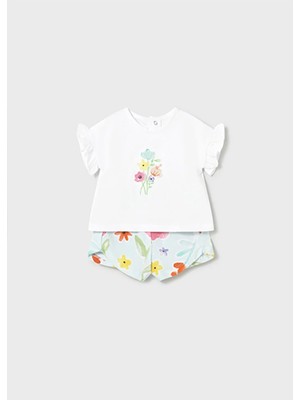 Mayoral Yazlık Kız Bebek Yenidoğan Havai Baskılı 2'li Takım  - Yeşil