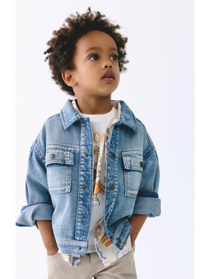 Mayoral Yazlık Erkek Çocuk Denim Ceket - Mavi