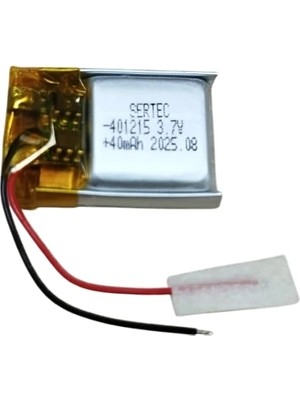 Çerçici Sertec 401215 3.7V 40 Mah Li-Polymer Pil (DEVRELI/1.5A)