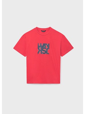 Mayoral Yazlık Erkek Çocuk Basic Baskılı Tshirt - Kırmızı
