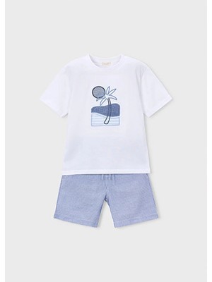 Mayoral Yazlık Erkek Çocuk 2'li Şort Tshirt Takım  - Mavi