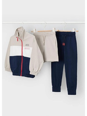 Mayoral Yazlık Erkek Çocuk Şort - Eşofman - Sweatshirt 3'lü Takım - Lacivert