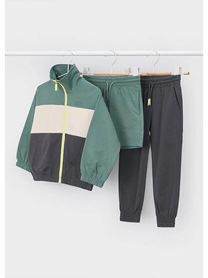 Mayoral Yazlık Erkek Çocuk Şort - Eşofman - Sweatshirt 3'lü Takım - Yeşil