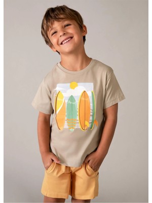 Mayoral Yazlık Erkek Çocuk Çift Tshirtlı 3'lü Şortlu Takım - Sarı