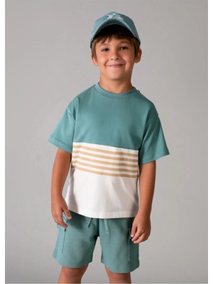 Mayoral Yazlık Erkek Çocuk Çift Tshirt 3'lü Set Takım - Yeşil