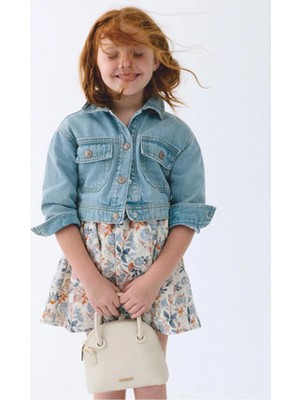 Mayoral Yazlık Kız Çocuk Denim Ceket - Mavi