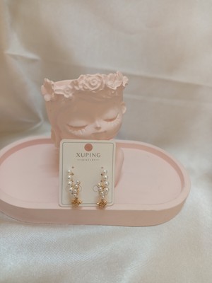 Xuping Incili Yıldız Detaylı Bronz Küpe