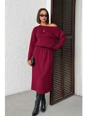 Bejna Kadın Basic Beli Lastikli Modal Dokulu Soft Touch Elbise