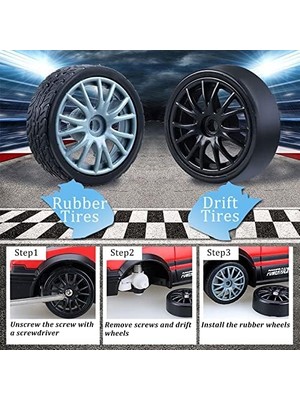 Desdoni Rc Araba 2.4ghz 1:24 Ölçekli 4WD 15KM/H Yüksek Hızlı Model Araç LED Işıkları Sürüklenen Lastik Yarışı Spor Oyuncak Araba Yetişkin Erkek Kız Çocuklar Için Hediye 2 Adet Şarj