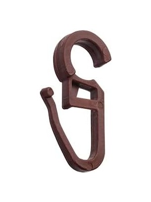 Rustik Perde Klipsi Perde Klips 50 Adet Kahverengi