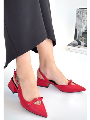 Modanı Seç Rewat Kırmızı Cilt Topuklu Ayakkabı