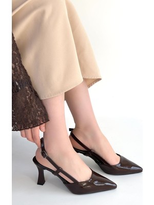 Modanı Seç Hoost Kahverengi Rugan Topuklu Ayakkabı