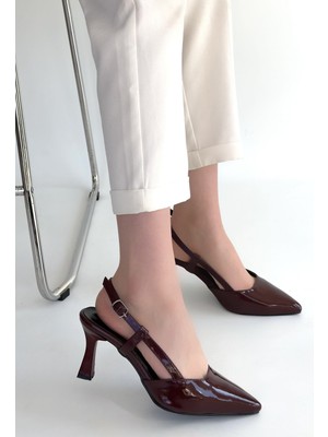 Modanı Seç Hoost Bordo Rugan Topuklu Ayakkabı