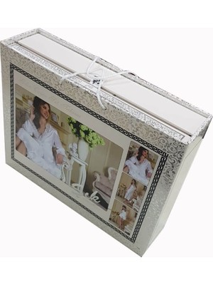 Ceyyiz 14 Parça Kutulu Gecelik Çamaşır Terlik Parfüm Gelin Çeyiz Seti