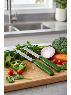 Bereketli Store Rooc 2’li Yeşil Bıçak | Sebze ve Meyve Kesme Bıçağı