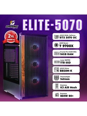 GamingGenTR ELITE-5070 / AMD Ryzen 7 9700X Tray / ASUS Dual GeForce RTX 5070 12GB / 16GB Ram / 1TB SSD OEM Paket