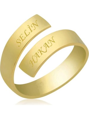 Inure Jewelry Gümüş Gold Aşk Sarmalı Isimli Yüzük