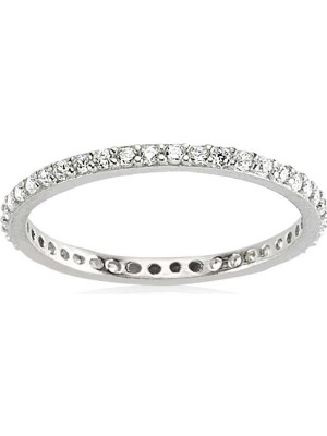 Inure Jewelry Gümüş Ince Tamtur Bayan Alyans Yüzük