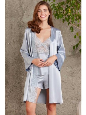 Pierre Cardin Saten Dörtlü Gelin Çeyiz Seti 7015 Mist