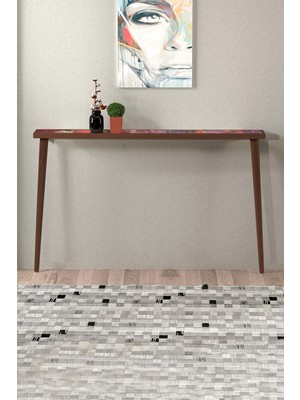 Feyza Design Marakeş 122X12CM Doğal Ağaç ve Traverten Taşlı Dresuar