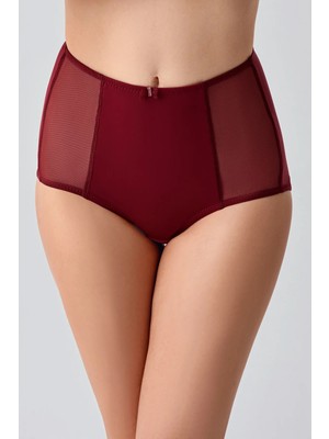 C&city Yüksek Bel Korseli Külot C19304 Bordo