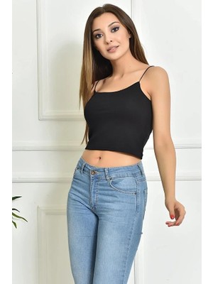 Derya Kurşun Ip Askılı Büstiyer Crop Atlet 290
