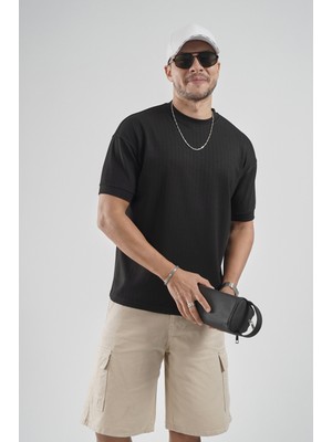 Bisiklet Yaka Çizgili Regular Kalıp Erkek Tişört