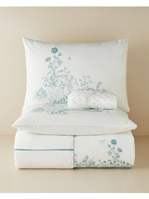 English Home Jouyline Pamuklu Çarşaflı Çift Kişilik Nevresim Takımı 200x220 cm Yeşil