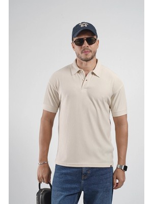 Polo Yaka Regular Kalıp Çizgili Erkek Basıc Tişört