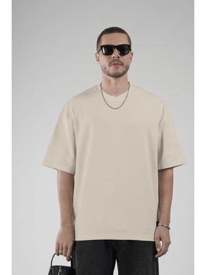 Bisiklet Yaka Oversize Erkek Süprem Tişört