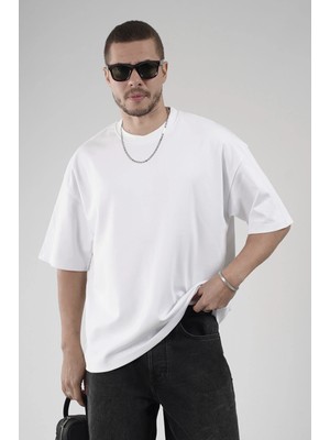 Bisiklet Yaka Oversize Erkek Süprem Tişört