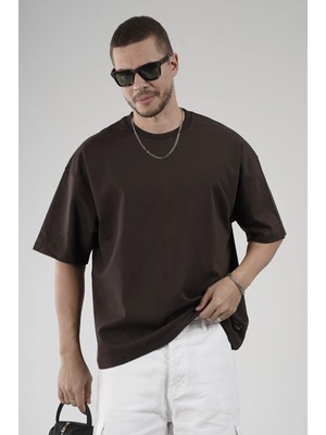 Bisiklet Yaka Oversize Erkek Süprem Tişört