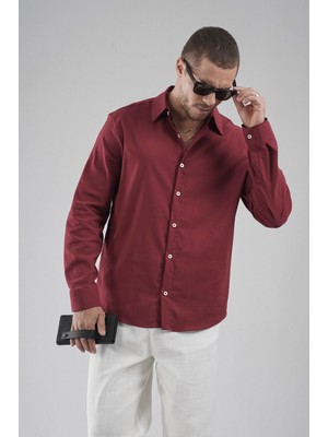 Regular Fit Kalıp Esnek %100 Pamuklu Erkek Düz Gömlek