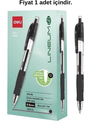 Deli Lineum Gel Pen 0.5 mm Siyah 1 Adet