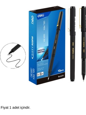 Deli Matte Gel Pen 0.7 mm Siyah 1 Adet