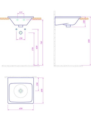 Kale Idea 2.0 45 cm Beyaz Lavabo 310200200064