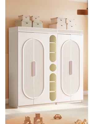 Setay Gardırop, Athena 4 Kapaklı Dolap ve Ledli Kitaplık