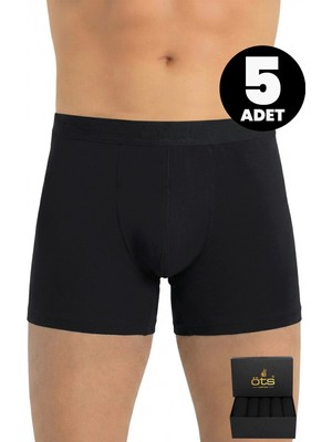 Öts Premium 5’li Erkek Modal Boxer - Hediye Kutulu, Ultra Yumuşak Modal Kumaş, Esnek Kalıp, Etiketsiz ve Kaliteli Boxer