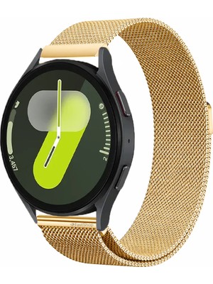 MMP Shop Samsung Galaxy 4 5 6 7 Fe 40 44MM Classic 42 43 46 47MM Uyumlu 20MM Metal Örğü Hasır Manyetik Kordon