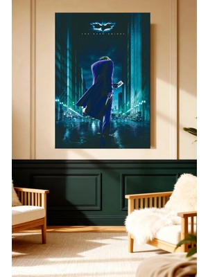 Mushen Studio Mushen Studıo Joker The Dark Knight Gotham Yağmur Çerçevesiz Kanvas Tablo