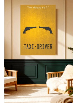 Mushen Studio Mushen Studıo Taxi Driver You Talking To Me Ikonik Film Posteri Çerçevesiz Kanvas Tablo