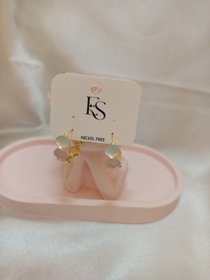 Renkli Istiridye Sallantılı Küpe