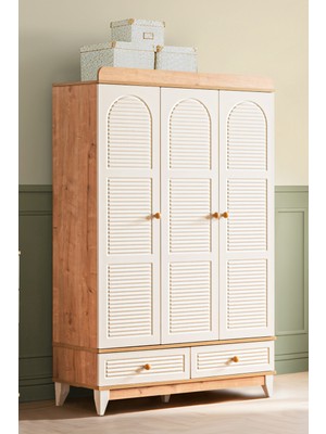 Setay Gardırop, Tetri 3 Kapaklı 2 Çekmeceli Dolap