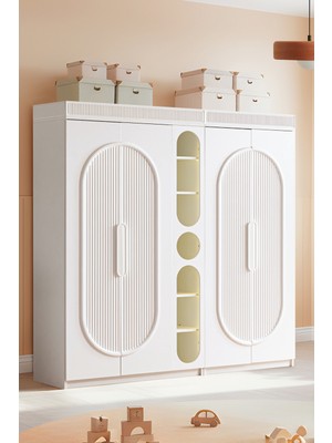 Setay Gardırop, Athena 4 Kapaklı Dolap ve Ledli Kitaplık