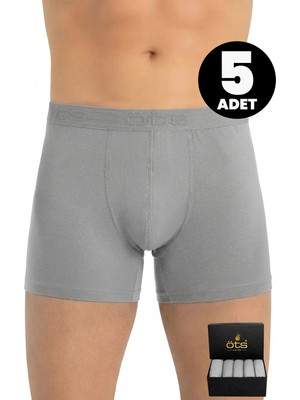 Öts Premium 5’li Erkek Modal Boxer - Hediye Kutulu, Ultra Yumuşak Modal Kumaş, Esnek Kalıp, Etiketsiz ve Kaliteli Boxer