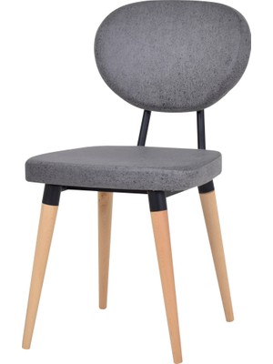 Vilinze Deniz Ahşap Naturel Ayak Mutfak Sandalyesi Sandalye