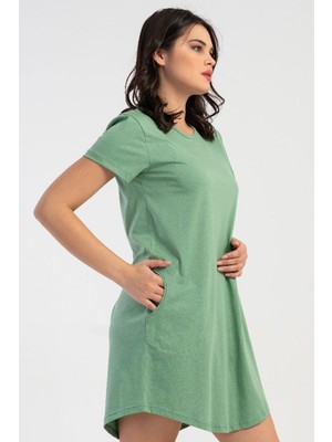 Vienetta Kadın Kısa Kol Yeşil Gecelik C1T1N0215