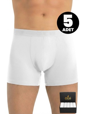 Öts Premium 5’li Erkek Modal Boxer - Hediye Kutulu, Ultra Yumuşak Modal Kumaş, Esnek Kalıp, Etiketsiz ve Kaliteli Boxer